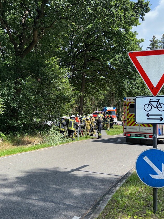 FW-SE: schwerer Verkehrsunfall auf der Bundesstraße 206