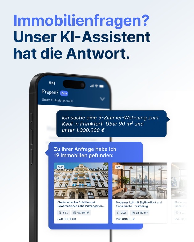 VON POLL IMMOBILIEN führt KI-Assistenten ein: Immobilienwissen rund um die Uhr