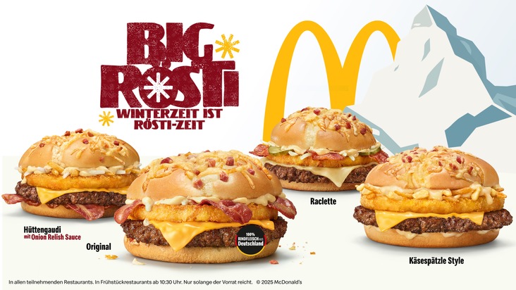 Winterzeit ist Rösti-Zeit: Der Big Rösti ist zurück bei McDonald's Deutschland!