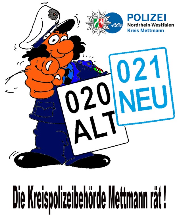 POL-ME: Blaue Versicherungskennzeichen ab dem 01. März - Kreis Mettmann - 2102102