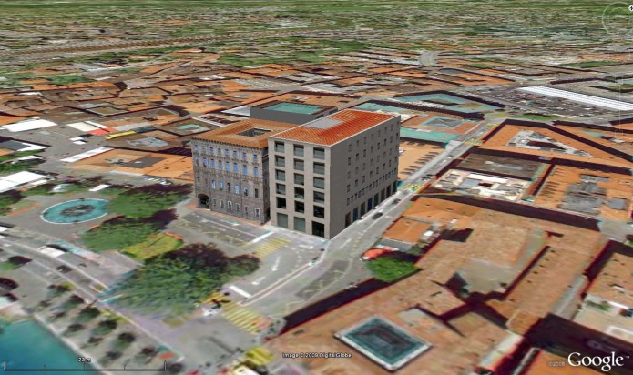 Palazzo BSI mit seinen Kunstwerken im 3D-Format auf Google Earth