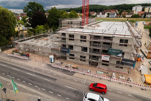 Richtfest in Gunzenhausen: Carestone realisiert Pflegequartier in elementierter Bauweise