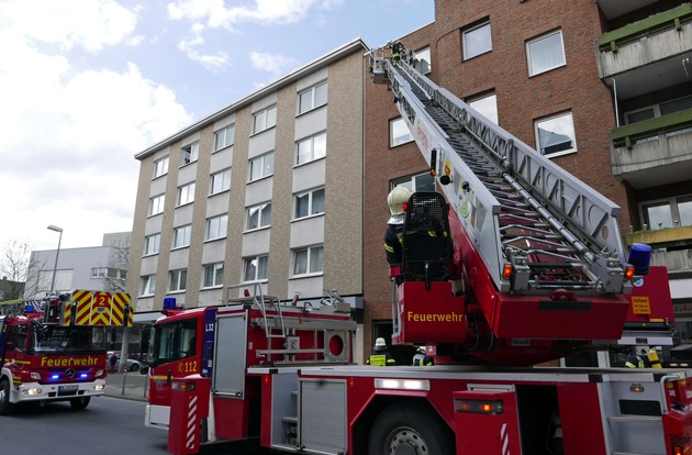 FW-GE: Zimmerbrand in der Gelsenkirchener Innenstadt - Eine verletzte Person