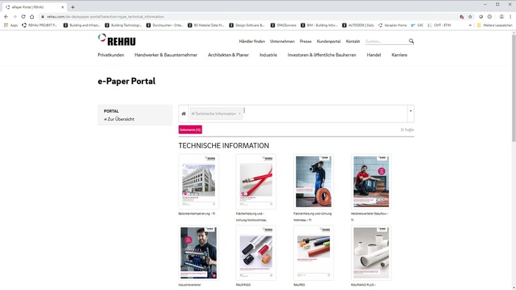 Neues REHAU e-Paper-Portal erleichtert Überblick über alle Produktinformationen