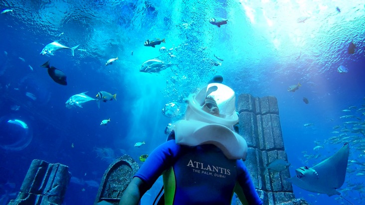 Einzigartiger Spaziergang unter Wasser: Das Atlantis, The Palm lockt mit dem tiefsten Aquatrek-Erlebnis der Welt