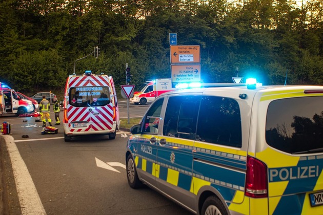 FW-MK: Schwerer Motorradunfall am Dienstagabend