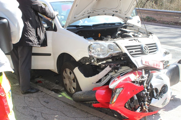 POL-RBK: Odenthal - Nachtrag Motorrad-Unfall: 2 x leicht, 1x schwer verletzt