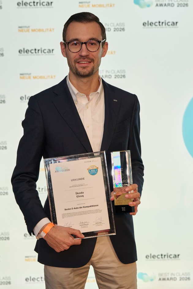 Doppelter Erfolg für den Škoda Elroq beim ‚Best in Class Award‘ 2026