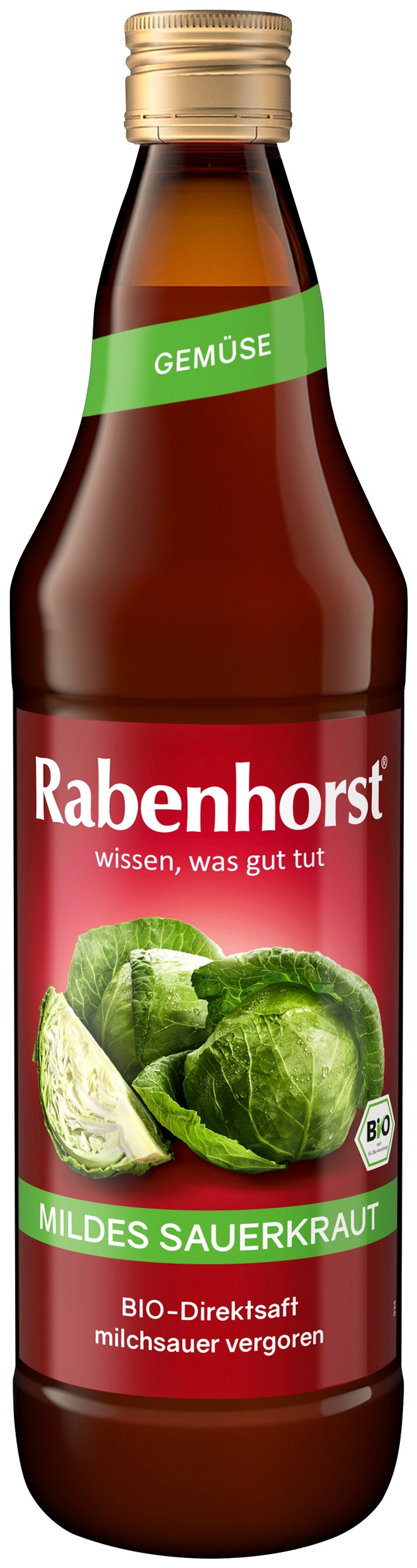 Rabenhorst Mildes Sauerkraut: Bewusster Genuss aus fermentiertem Bio-Wei&szlig;kohl