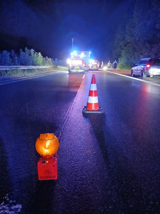 FW-AR: Polizeihubschrauber im Einsatz- Verkehrsunfall auf der Autobahn