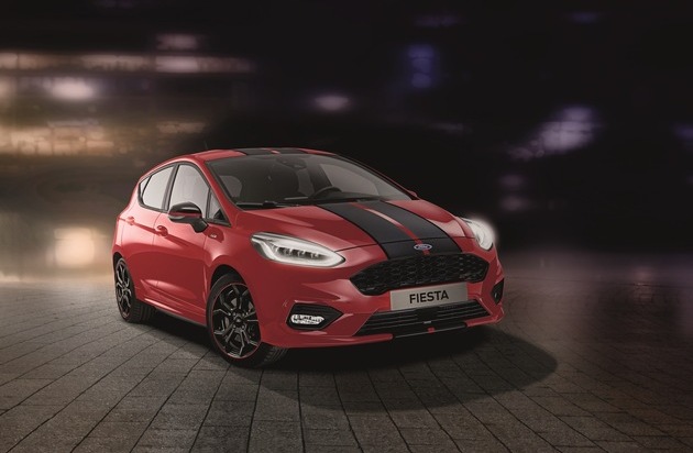 Ford-Werke GmbH: Ford Fiesta ST-Line jetzt auch als Sondermodelle "Red" und "Black" mit exklusiven Kontrast-Streifen erhältlich