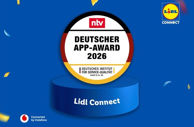 Lidl: Lidl Connect erh&auml;lt Deutschen App-Award 2026 / Auszeichnung best&auml;tigt hohe Nutzerzufriedenheit und einfache mobile Tarifverwaltung