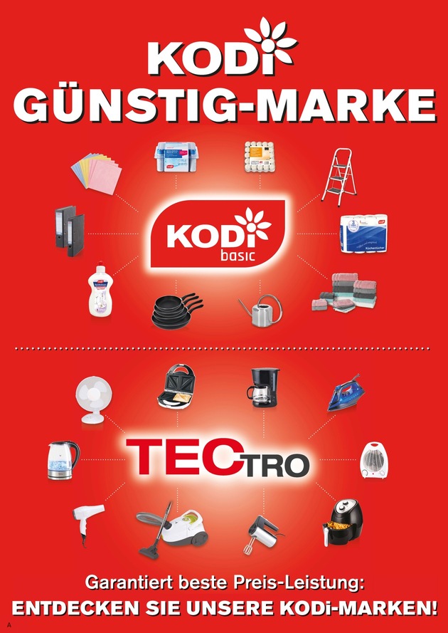 Erfolgreiche Eigenmarken: KODi fokussiert seine Günstig-Marken!