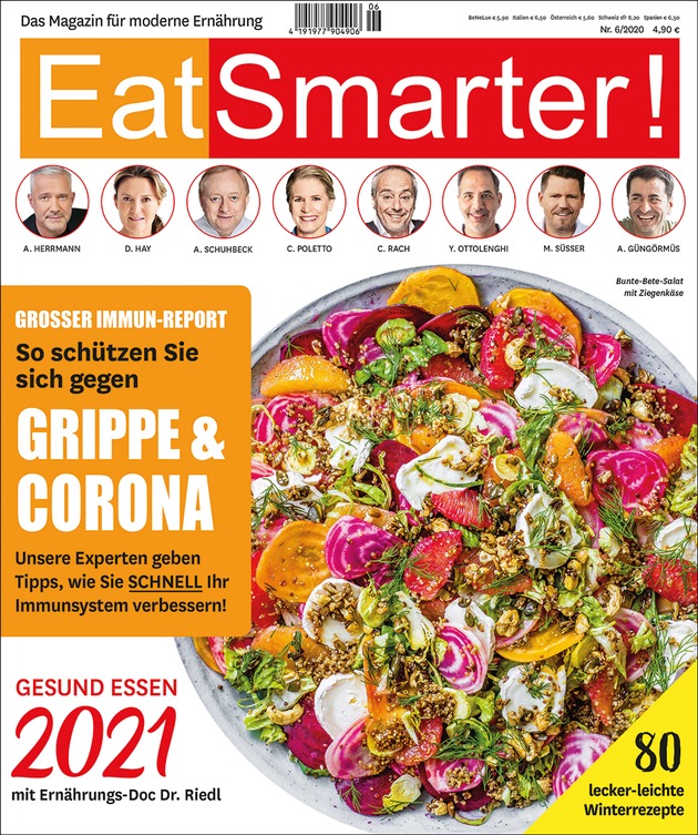EAT SMARTER Heft 6/2020 mit großem Immunsystem-Special und neuer Rubrik mit Dr. Riedl