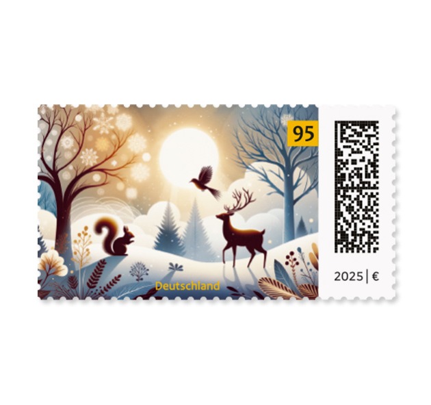 PM: „Winterlandschaft“ ist Deutschlands schönste Briefmarke 2025