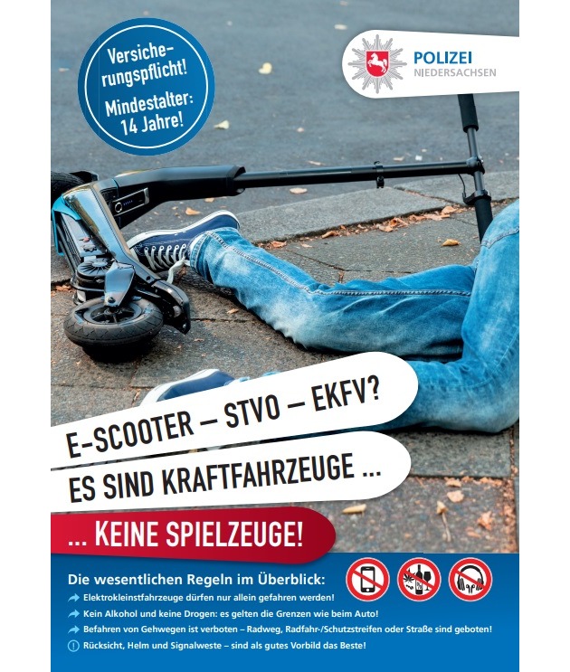 POL-HOL: E-Scooter im öffentlichen Verkehrsraum; Polizei klärt auf