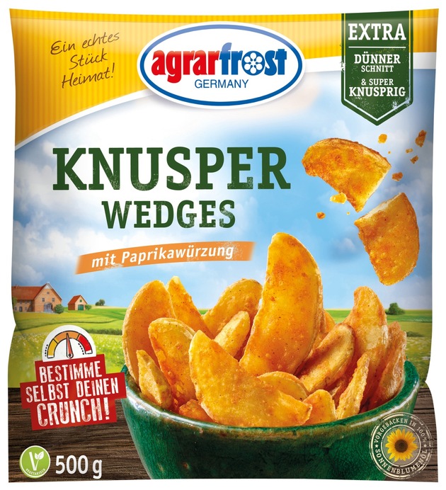 Knusper Wedges: die neuen, superkrossen Kartoffelspalten