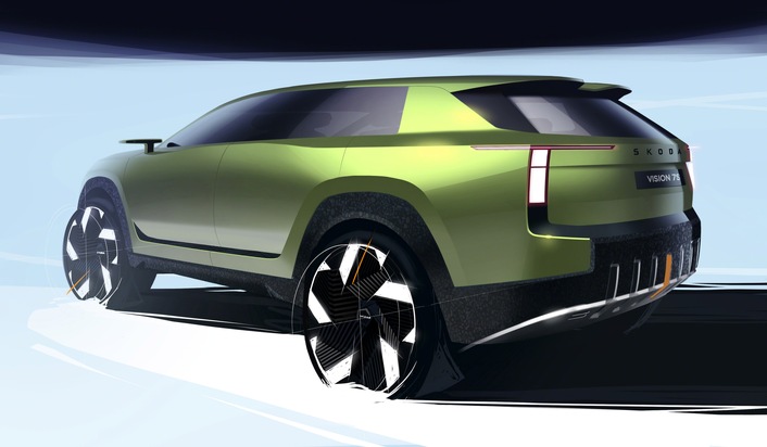 ŠKODA veröffentlicht erste Exterieurskizzen der VISION 7S
