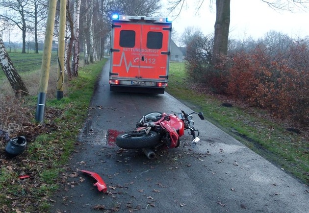 POL-MI: Motorradfahrer Wird Bei Unfall Verletzt | Presseportal