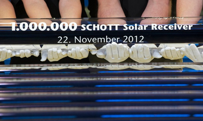 Meilenstein: Eine Million Solarreceiver von SCHOTT für Solarkraftwerke in der ganzen Welt (BILD)