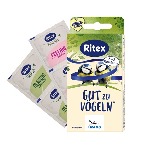 Gut zu Vögeln: Kondomhersteller Ritex engagiert sich mit neuer Aktionspackung für den NABU-Vogelschutz