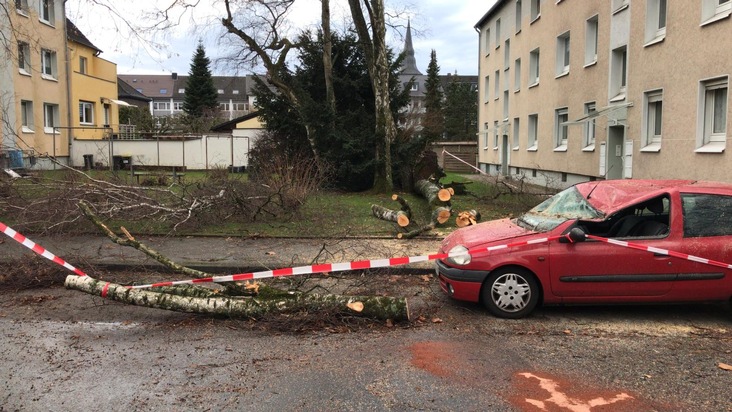 FW-Erkrath: Stürmischer Rosenmontag für die Feuerwehr Erkrath