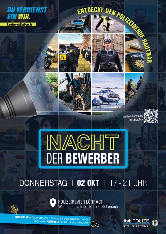 POL-FR: NACHT DER BEWERBER - 02. OKTOBER 2025 in Lörrach und Waldshut