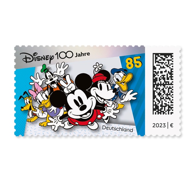 PM: „100 Jahre Disney“ Briefmarke mit Micky Maus und Freunden