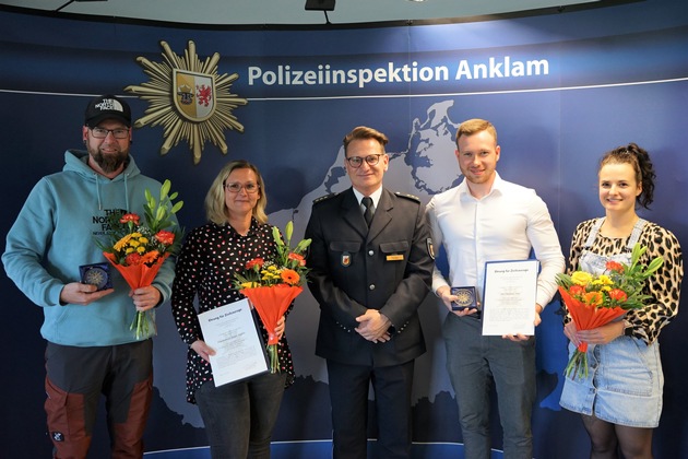 POL-ANK: Polizei ehrt Bürgerinnen und Bürger für Zivilcourage