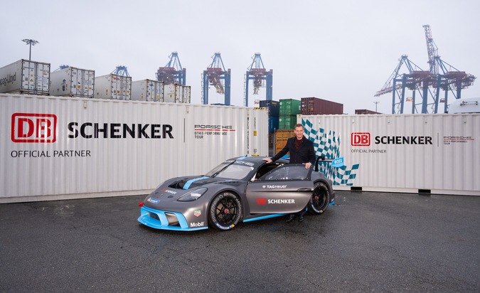 DB Schenker unterstützt Porsche GT4 e-Performance Tour mit grüner Logistik / Weltweite Demo-Tour für den elektrischen Rennwagen-Prototyp als Pionierarbeit für grüne Logistik