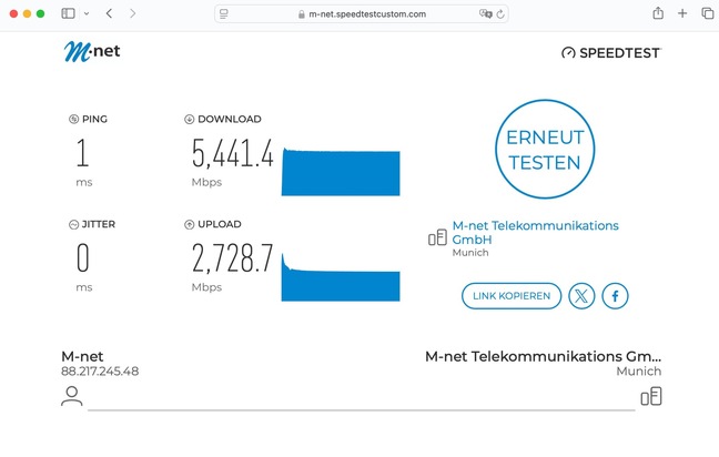 Deutschland-Premiere: M-net führt ersten Glasfaseranschluss mit 5 Gigabit pro Sekunde für Privatkunden ein