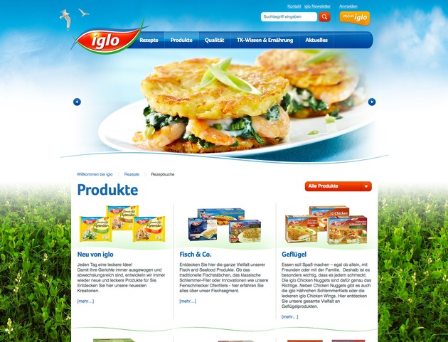 Modern, benutzerfreundlich, lecker: iglo Website präsentiert sich in neuem Look (BILD)