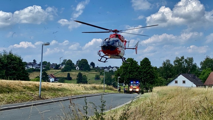 FW-EN: Rettungshubschrauber landete am Semberg - Gemeldeter Waldbrand in der Nacht