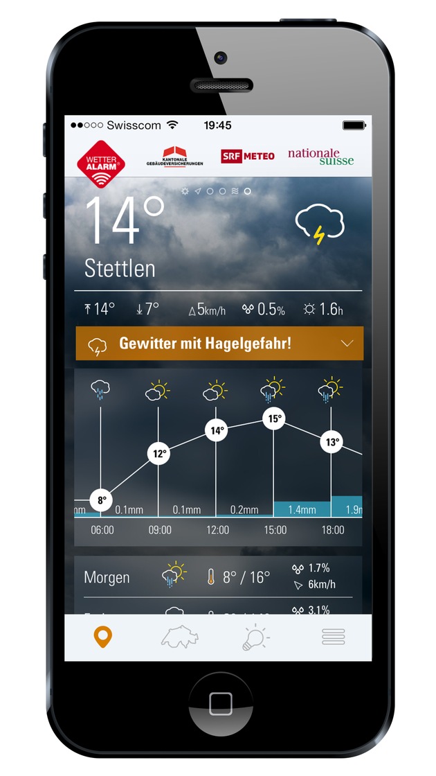 Alarme-Météo - une nouvelle App pour chaque situation météorologique (IMAGE)