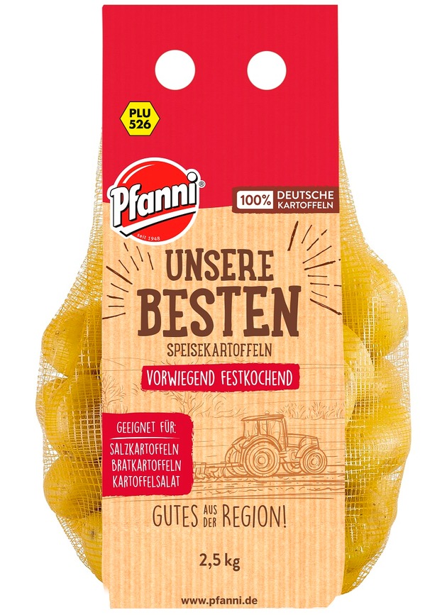 Ackergold aus deutschem Anbau: Speisekartoffeln von &quot;Pfanni&quot; erstmals im Handel