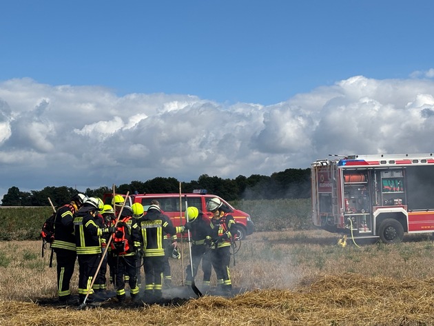 FW-MG: Übungsdienst zur Vegetationsbrandbekämpfung in Hardt und Rasseln