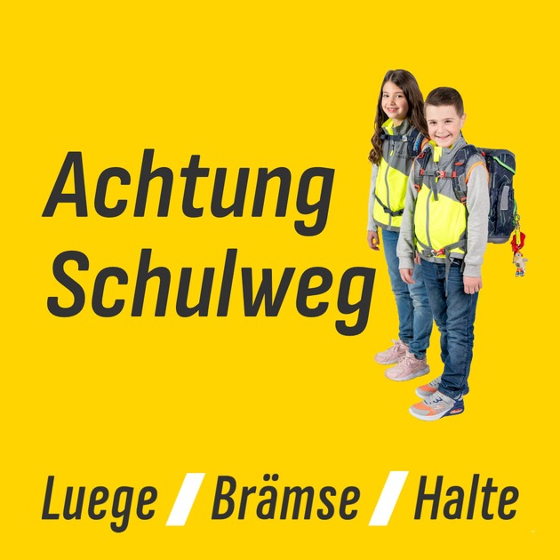 &quot;Luege, Brämse, Halte&quot;: die neue Kampagne zum Schulbeginn