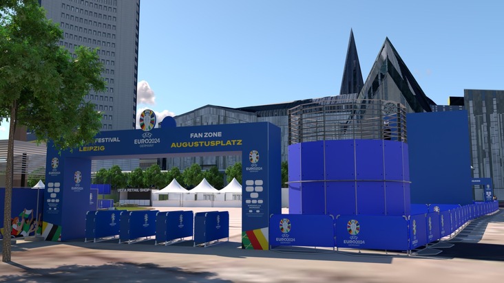 Sport, Kultur, Begegnung: die Fan Zone auf dem Augustusplatz zur UEFA EURO 2024™ in Leipzig