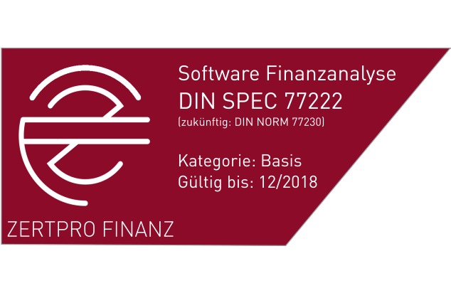 FinGOAL! GmbH: Erfolgreiche Zertifizierung der FinGOAL! Finanzanalyse für Privatkunden nach DIN SPEC 77222 - zukünftig DIN-Norm 77230