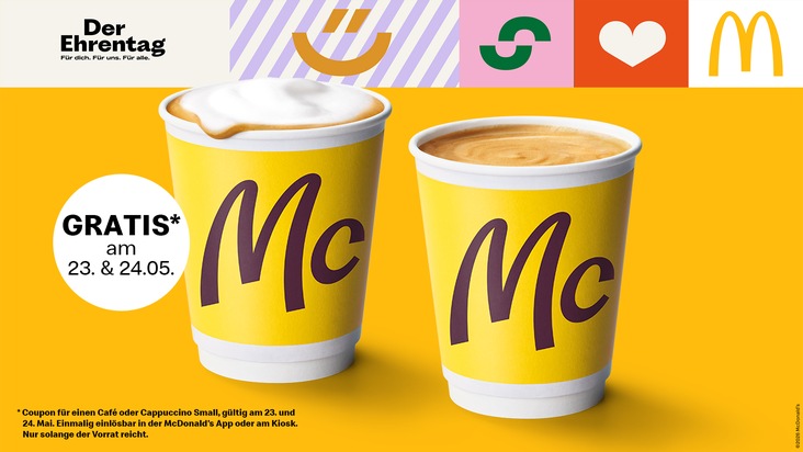 Ehrentag bei McDonald's: Gratis-Kaffee, Ehrenweg und vielfältige Aktionen rund um soziales Engagement