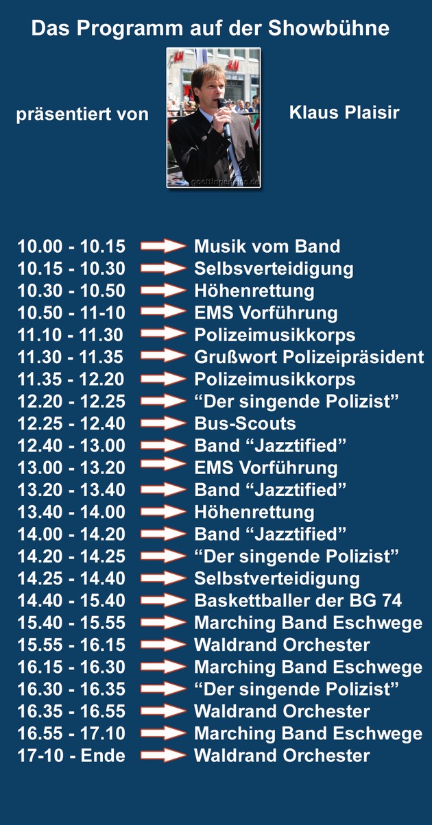 POL-GOE: (591/2010) Buntes Programm beim &quot;Tag der offenen Tür&quot;  - Polizei Göttingen lädt ein und hofft auf großen Besucheransturm