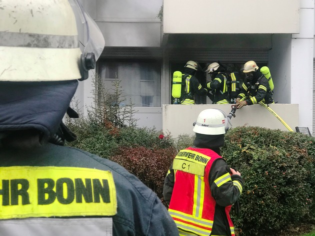 FW-BN: Wohnungsbrand in Bonn-Medinghoven.