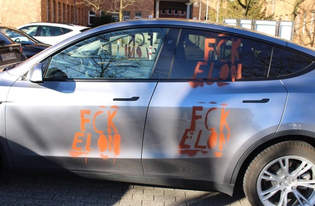 POL-VIE: Mehrere Teslas mit Graffiti beschmiert - Haben Sie Hinweise?