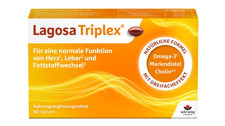 W&ouml;rwag Pharma GmbH & Co. KG: Aus der Forschung in den Alltag / Neu Lagosa Triplex&reg;: Nat&uuml;rliche Unterst&uuml;tzung f&uuml;r Herz, Leber und Fettstoffwechsel [1-3]