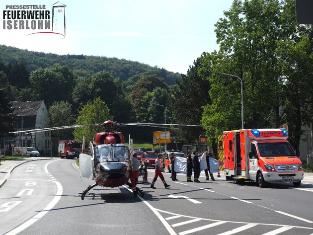 FW-MK: Rettungshubschraubereinsatz nach Leitersturz