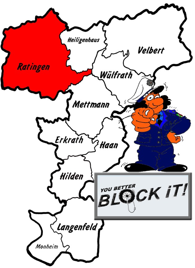 POL-ME: BlockIT ! - Polizei codiert wieder Ihre Fahrräder ! - Ratingen - 1808137