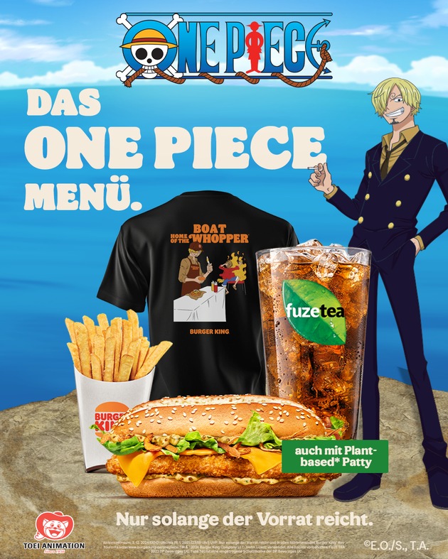 Burger King® begeistert Anime-Fans: Langersehnte One Piece Kooperation nun in Deutschland