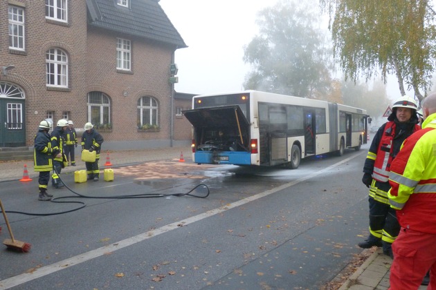 FW-KLE: Linienbus in Brand geraten