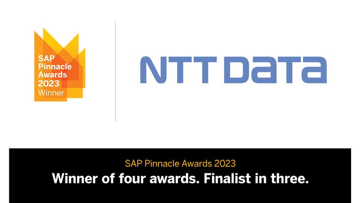 NTT DATA Business Solutions erhält vier SAP© Pinnacle Awards 2023 und ist Finalist in drei Kategorien