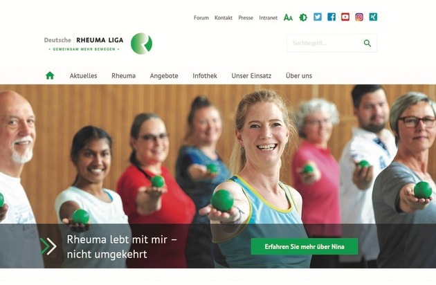 Deutsche Rheuma-Liga Bundesverband e.V.: www.rheuma-liga.de ist neu / Echt und glaubwürdig: Deutsche Rheuma-Liga relauncht Website